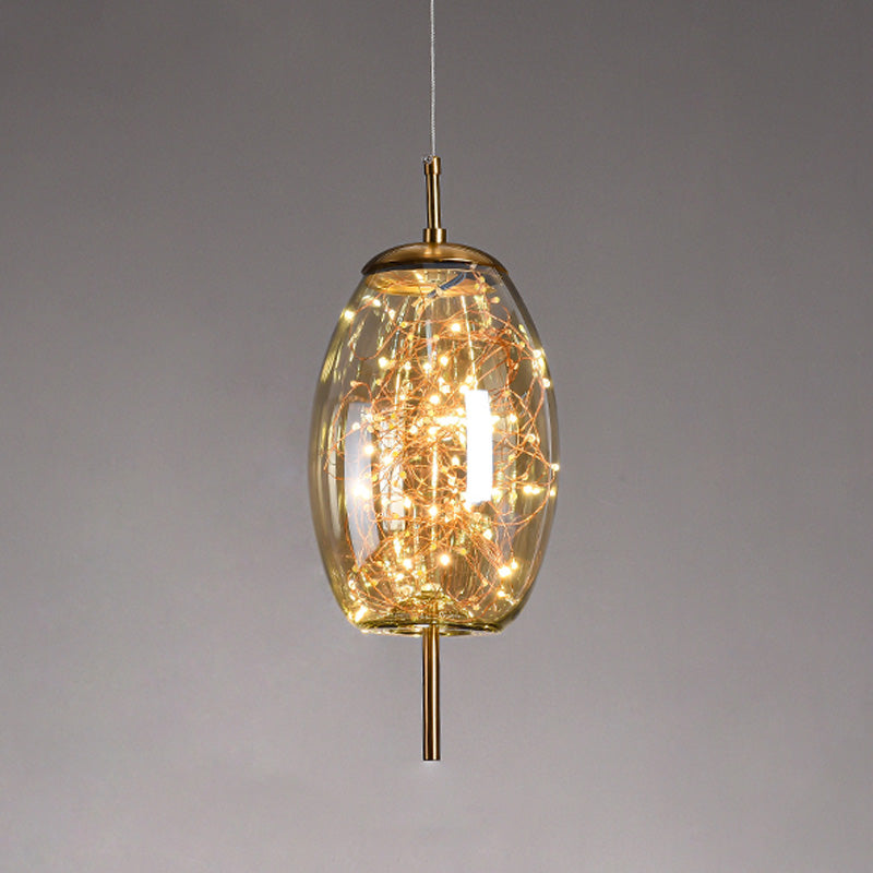 Contemporary Simplicity Farmhouse Ceiling Light with Unique Glass Shade