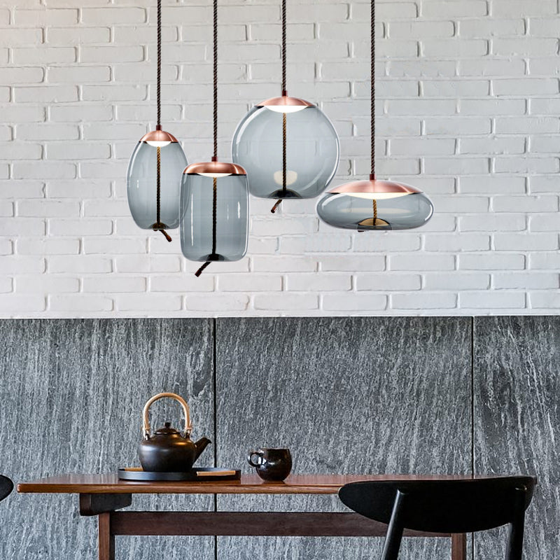 Moderne eenvoud glazen hanglamp plafondverlichtingsarmatuur voor woonkamer