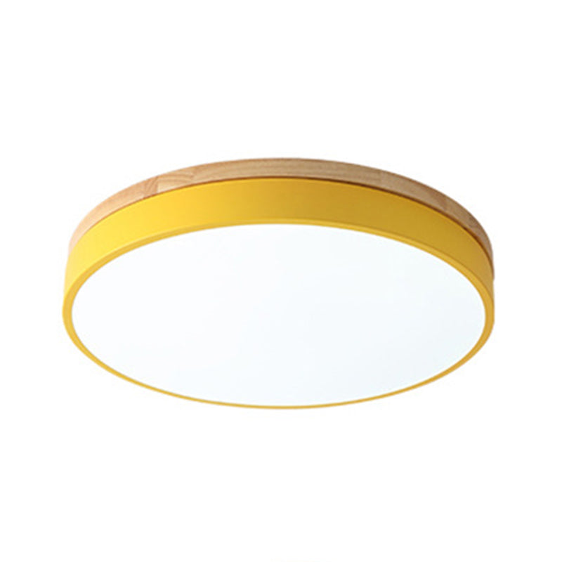 Round Shade 1-Light Flush Mount Modern Simple Style Flush Mount Ceiling Light Fixture