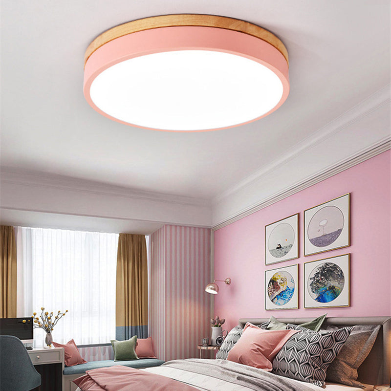 Round Shade 1-Light Flush Mount Modern Simple Style Flush Mount Ceiling Light Fixture