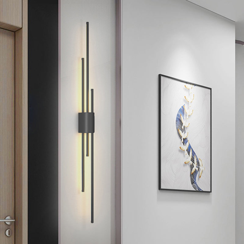 Luce di applione in stile moderno in stile moderno lineare in metallo a parete multifunzione