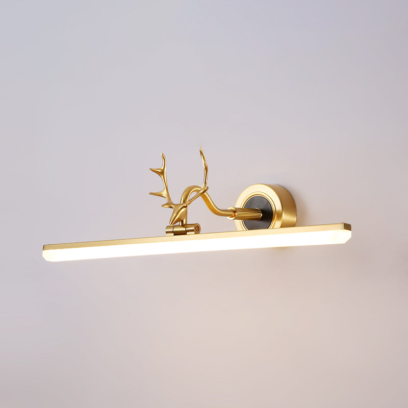 Modern Simple Style Antler Mirror Lamp Fixture LED Mirror Light for Bathroom Washroom