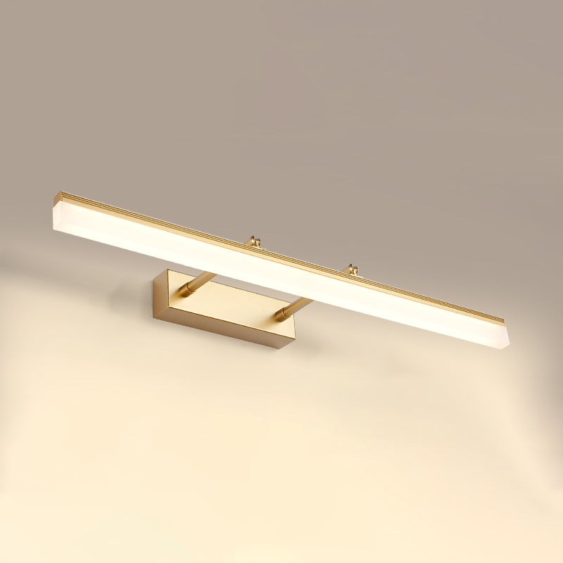 Metallic Bar Eitelkeitlicht zeitgenössische LED -Wandhalterung für Badezimmer