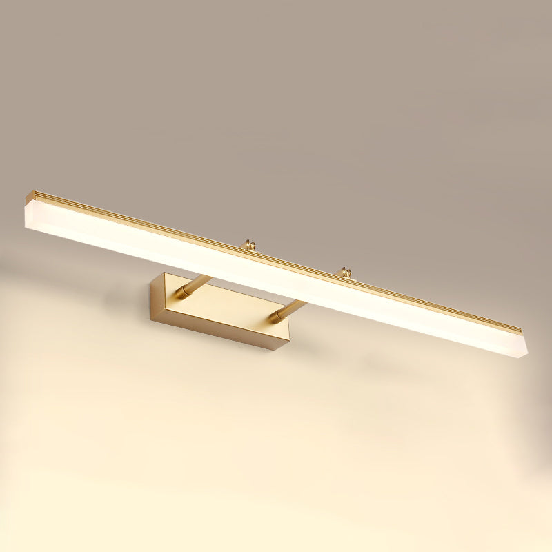 Metallic Bar Eitelkeitlicht zeitgenössische LED -Wandhalterung für Badezimmer