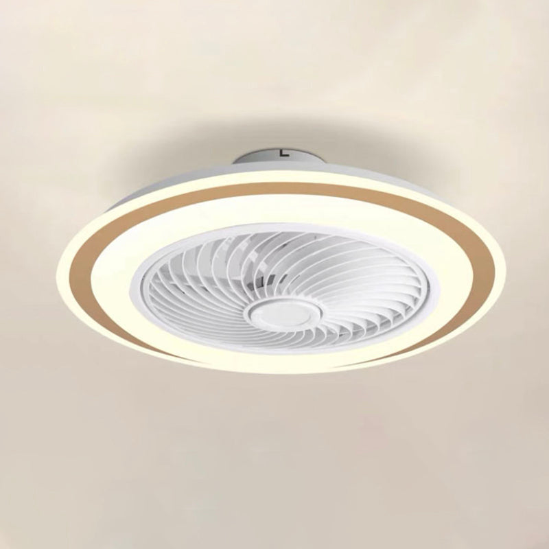 Dortoir rond ventilateur de plafond LED métallique