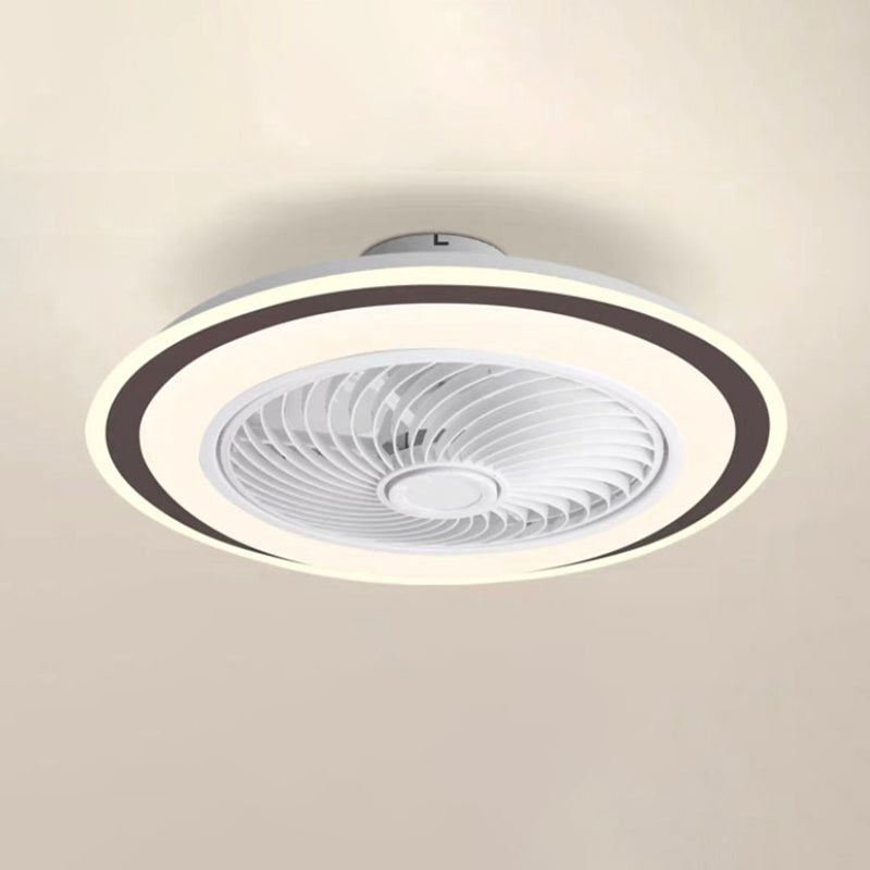 Dortoir rond ventilateur de plafond LED métallique