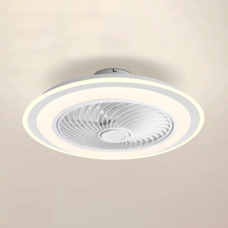 Dortoir rond ventilateur de plafond LED métallique