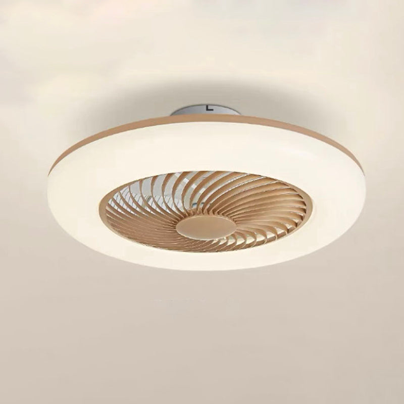 Dortoir rond ventilateur de plafond LED métallique