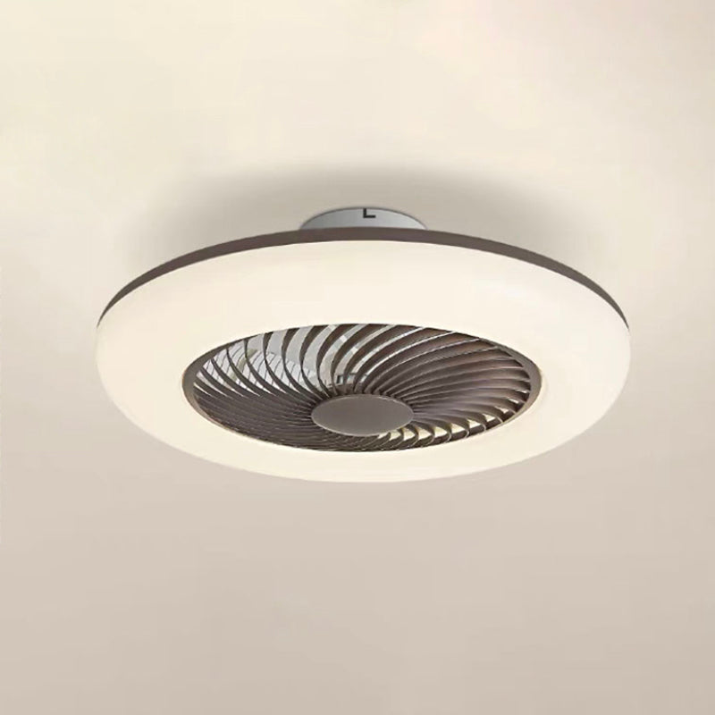 Dortoir rond ventilateur de plafond LED métallique