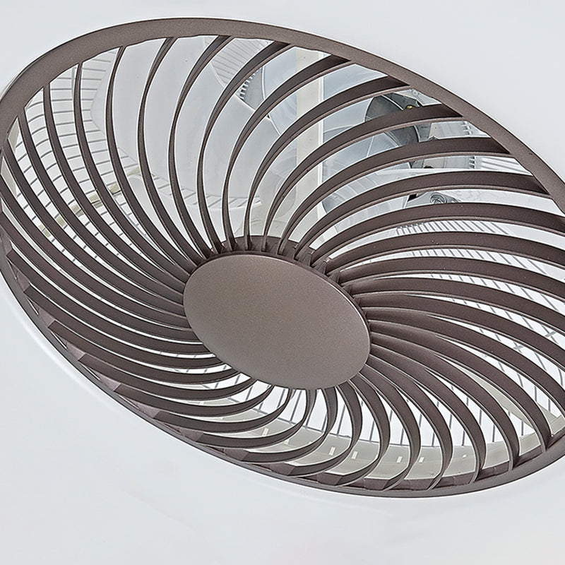 Dortoir rond ventilateur de plafond LED métallique