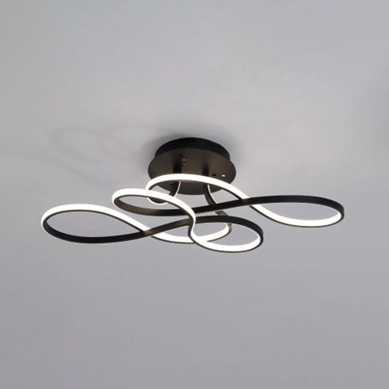 Modern Minimalist LED Ceiling Fixture Aluminium Linear Ceiling Light with Acrylic Shade