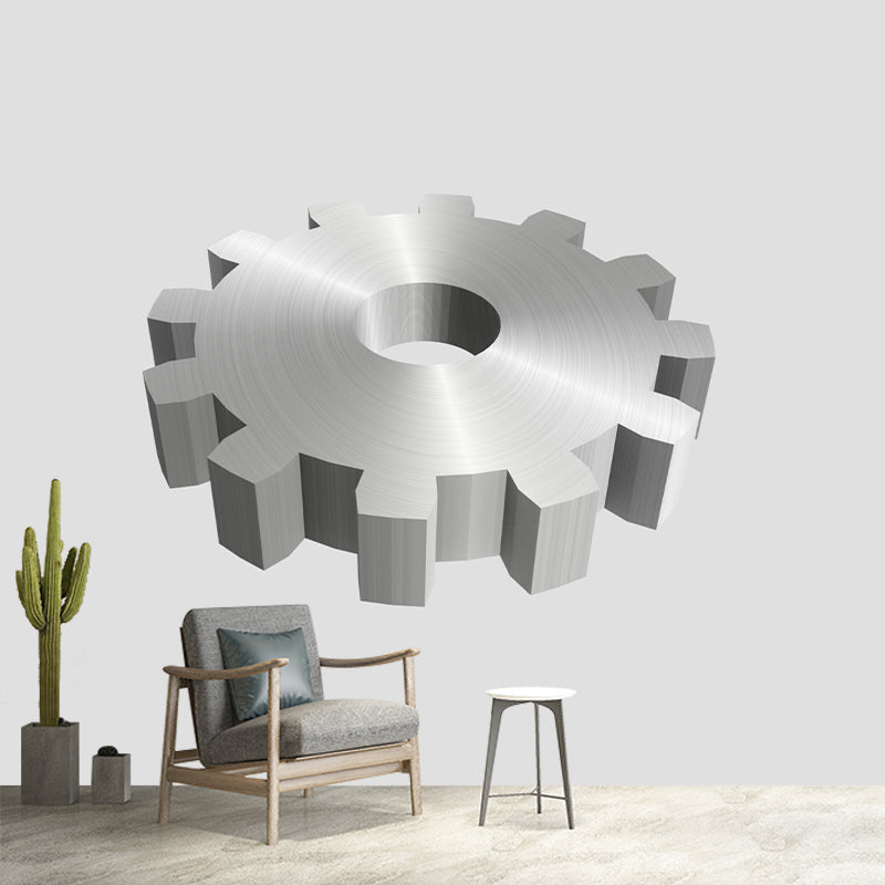 Gear Wall Mural for Sitting Room Industrial Wall Decor, Customized Size Available