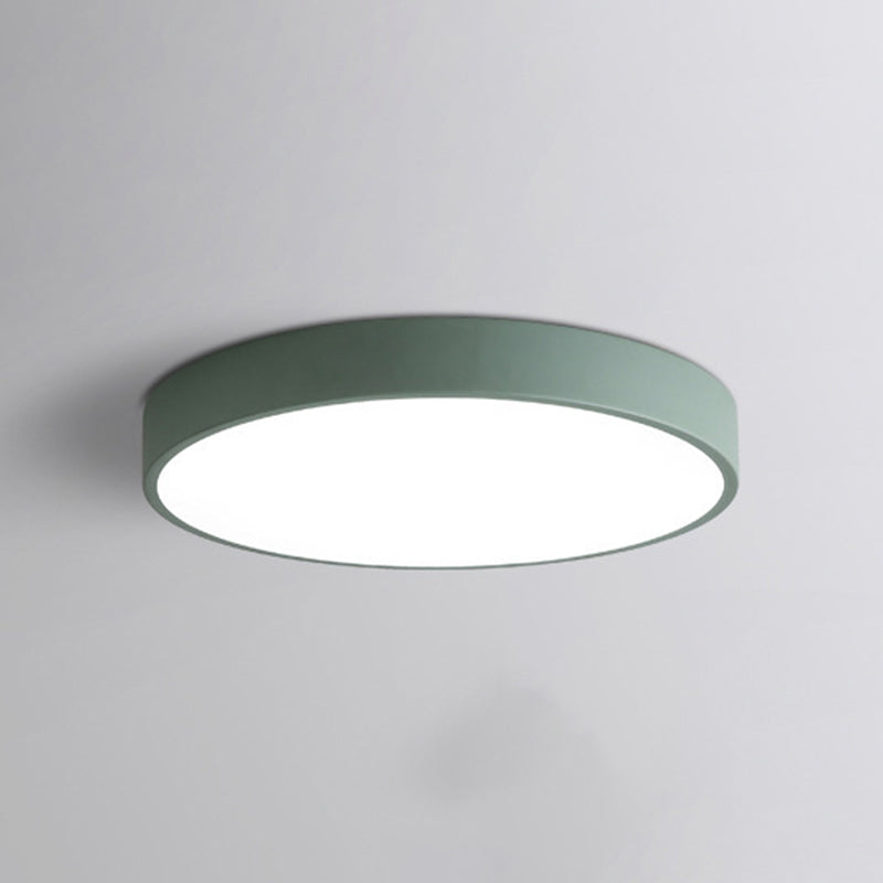 Nordic Macaroon Round Shade 1-Light Flush Mount Acrylic Flush Mount Light