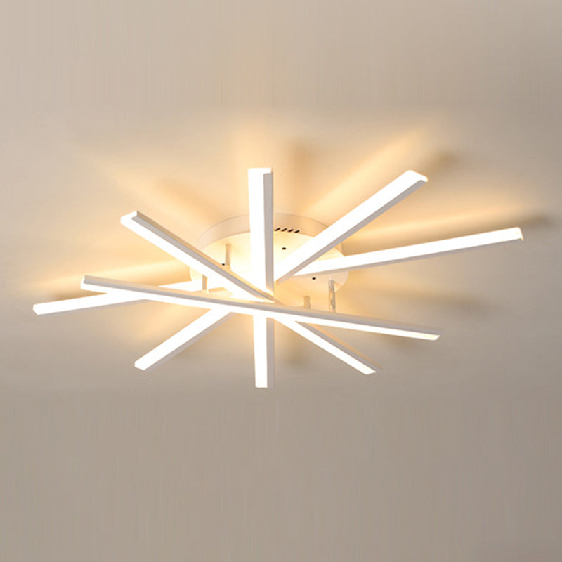 Modern minimalistisch LED Lineair plafondlicht Smeedijzeren binnenspoeling Mount met acrylschaduw