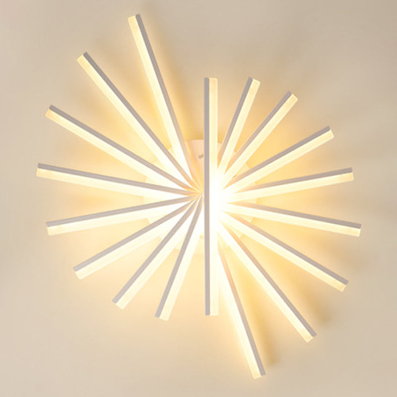 Modern minimalistisch LED Lineair plafondlicht Smeedijzeren binnenspoeling Mount met acrylschaduw