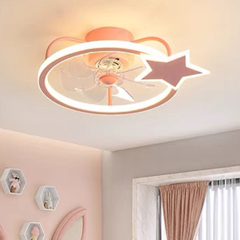 Méditerranée Circulaire de plafond Éclairage luminaire acrylique Enfants Couple LED Semi Flush Light