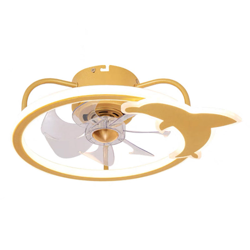 Méditerranée Circulaire de plafond Éclairage luminaire acrylique Enfants Couple LED Semi Flush Light