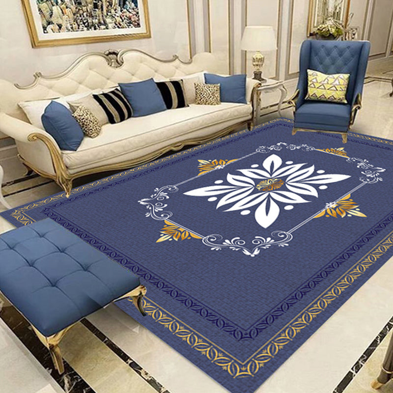 Tapis traditionnel bleu tapis antidérapant un tapis antidérapant pour la décoration intérieure