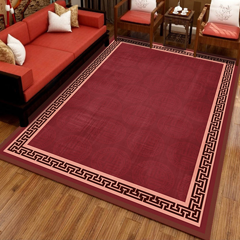 Tapis de polyester de tapis solide oriental tapis d'intérieur non glissant le tapis intérieur pour décoration domestique