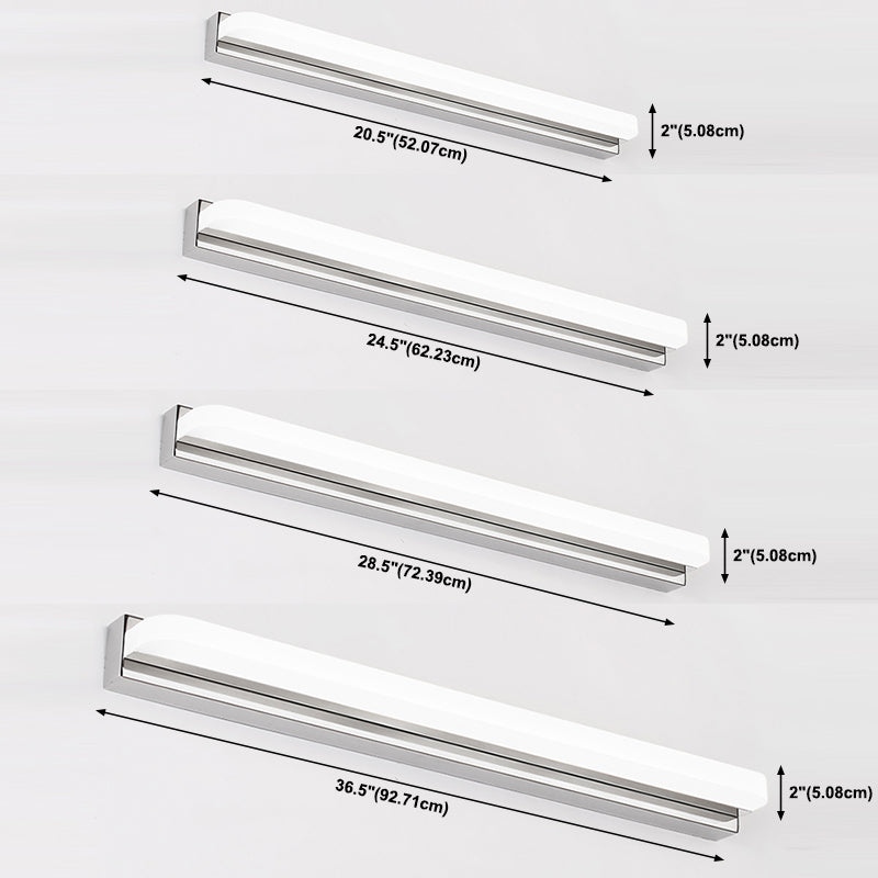 Silbere LED Waschtischwandleuchten moderne Spiegel vordere Leuchte Metall Waschtischlichter Lichter