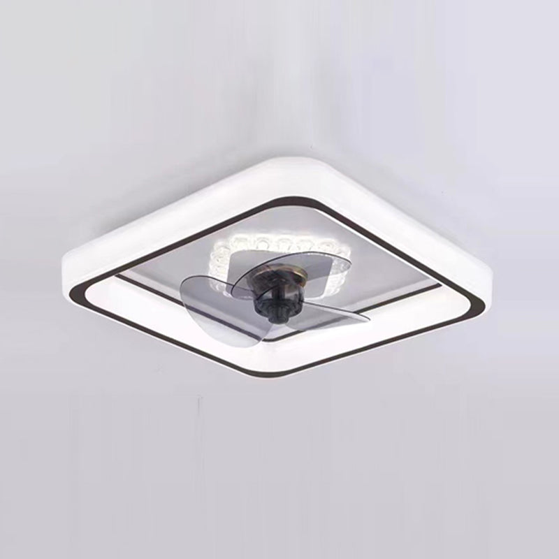 Geometric Dining Room Ceiling Fan Lighting Acrylic Minimalist LED Semi Flush Mount