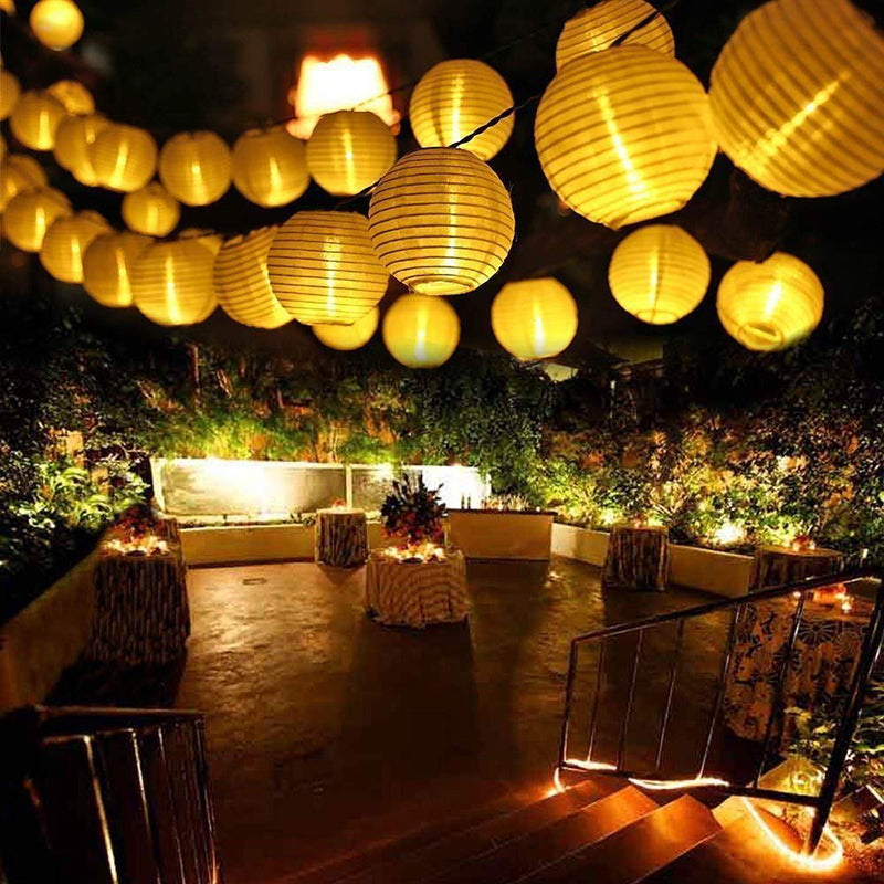 Plastic Lantern String Lamp Decorative LED Festive Lighting for Outdoor