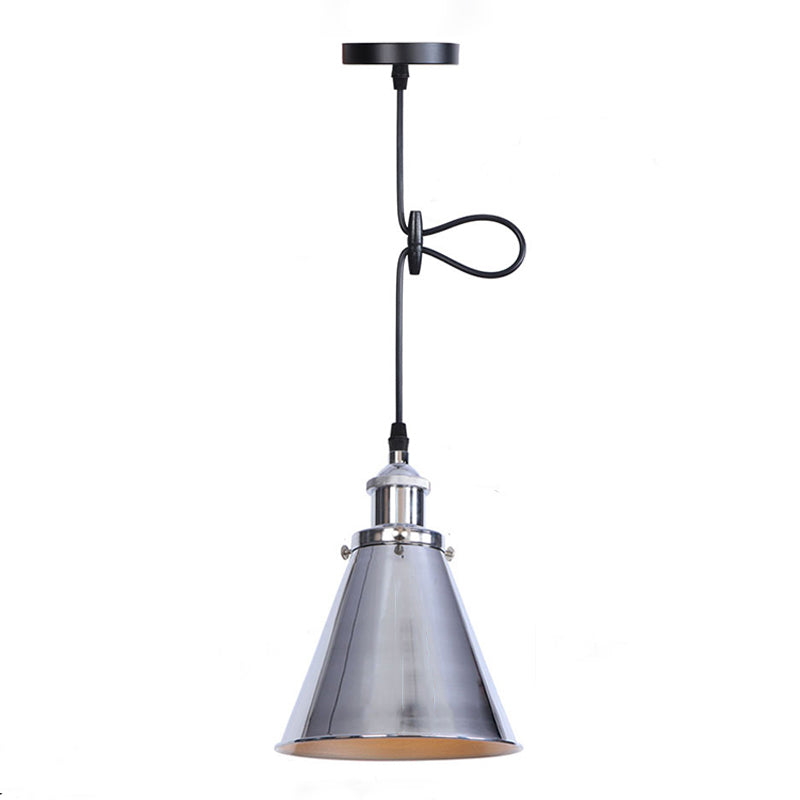 Flared Industrial Hanging Ceiling Light 1 Light Metal Pendant Lighting Fixtures