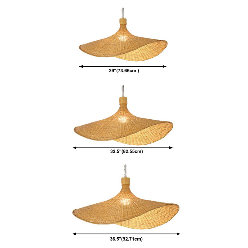 Luce a sospensione fatta a mano minimalista, tonalità di cappello da cowboy a 1 luce a pendente