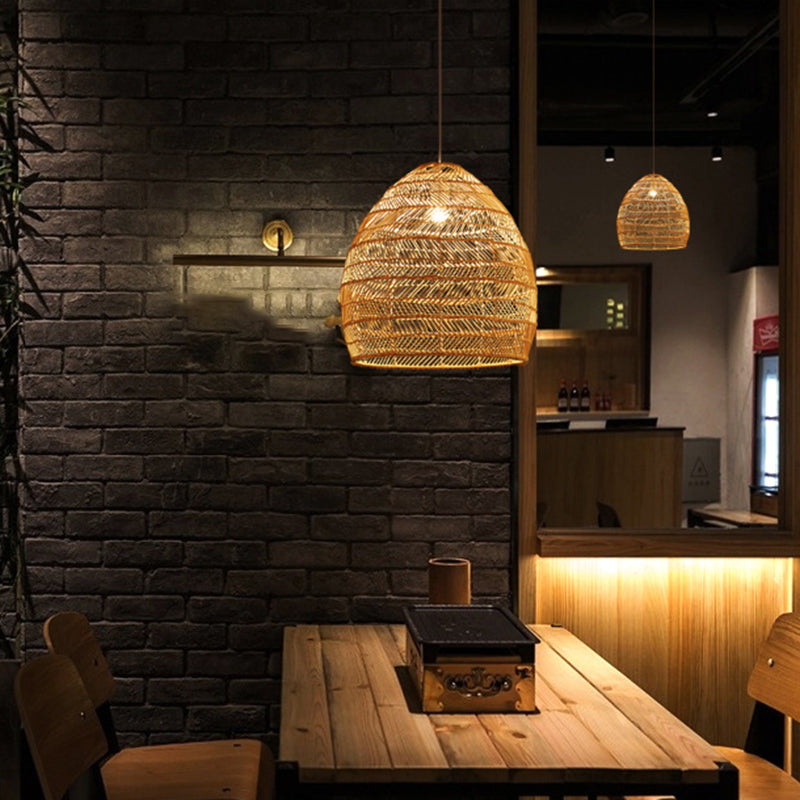 Luce sospesa fatta a mano minimalista, illuminazione a pendente a 1 luce per il ristorante