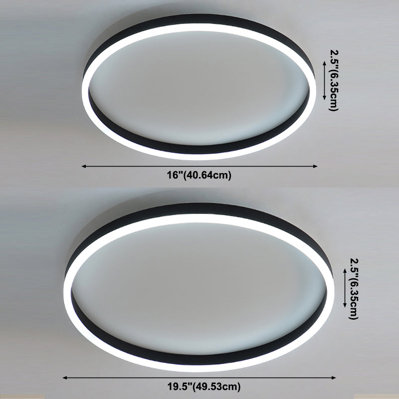 LED Round Flush Mount Fixture Simplicity Flush Ceiling Light Fixture for Living Room