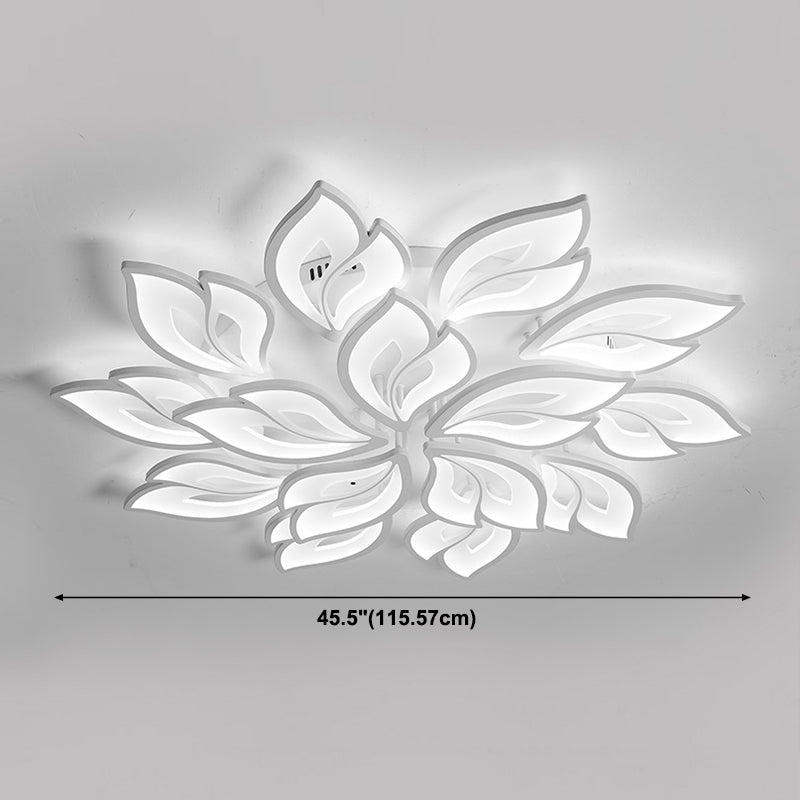 Flower Shape LED Flush Mount Fixture Modern Flush Ceiling Light Fixture for Living Room