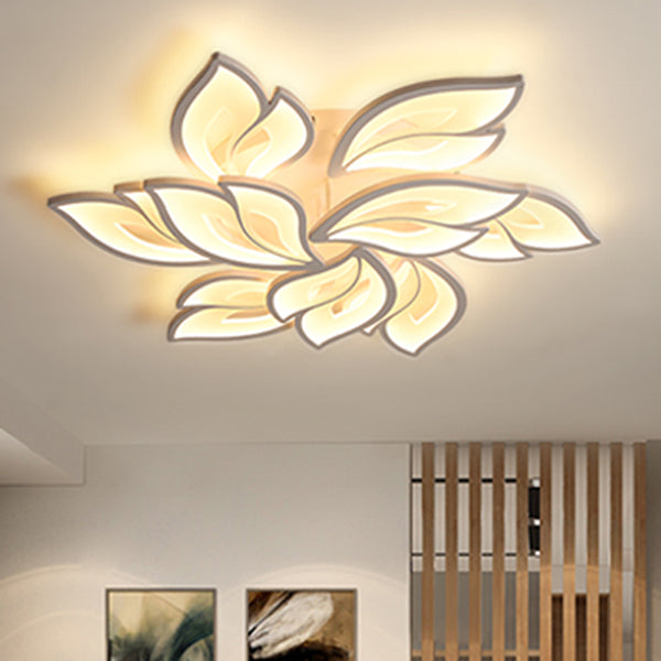 Flower Shape LED Flush Mount Fixture Modern Flush Ceiling Light Fixture for Living Room