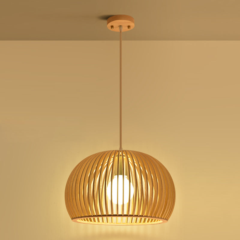 Bois Géométrique Plafond Light Style chinois Single Pendeur pour salle à manger