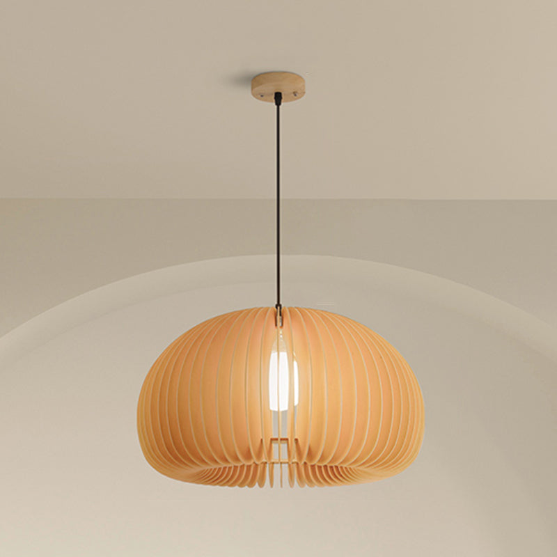 Style géométrique de style moderne Bois pendentif 1 lampe à suspension légère pour salle à manger