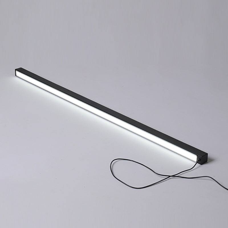 Aluminum Bar Shaped Floor Light Minimalist Living Room LED Floor Lamp against Wall