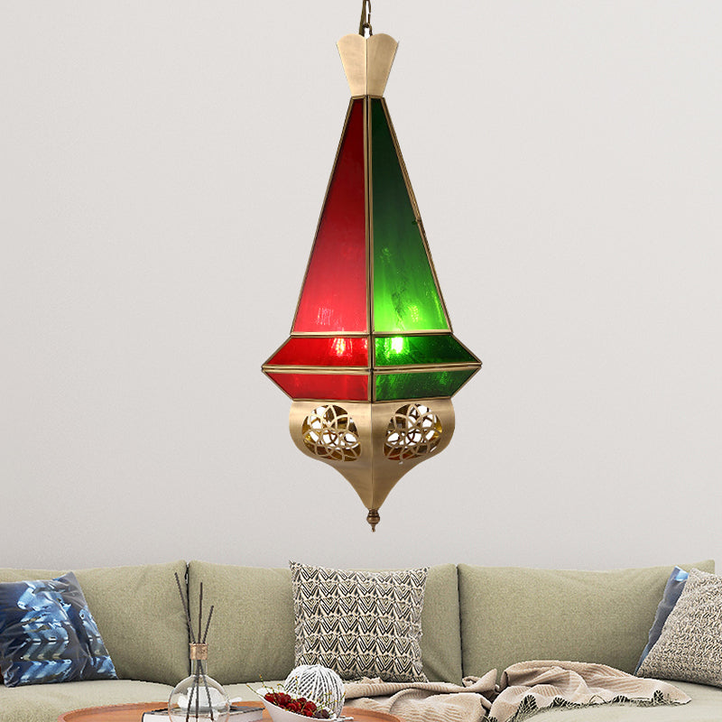 1 pendentif effilé à la tête en laiton arabe en laiton plafonnier plafond avec chaîne réglable