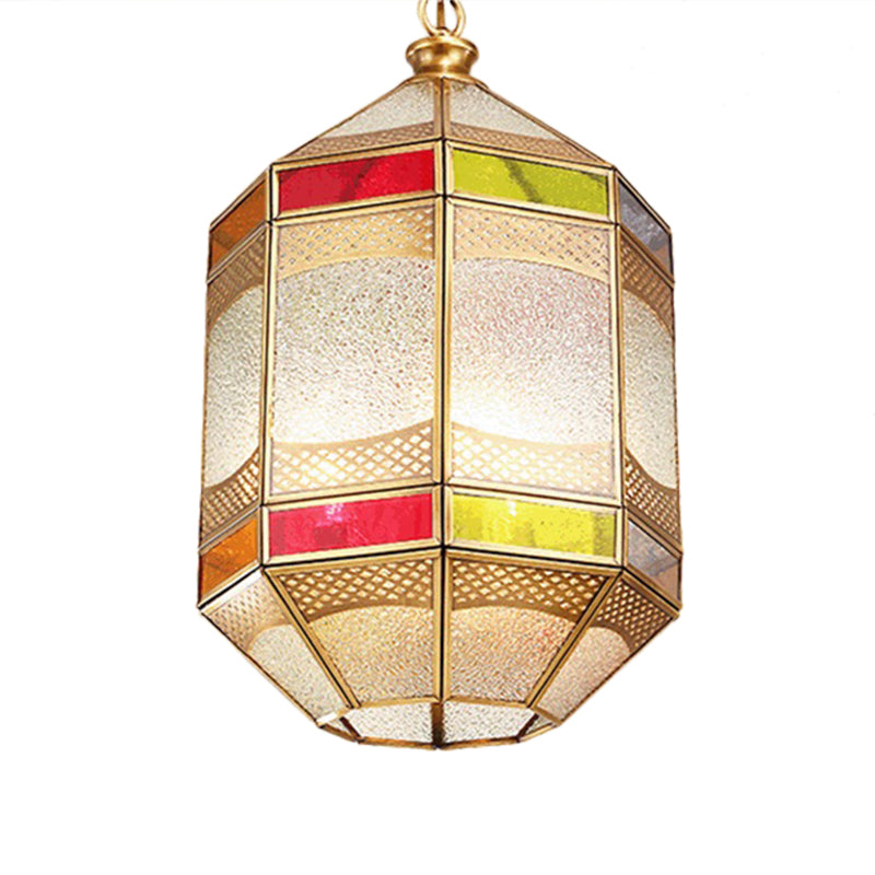 Arabische octangle hangende lamp metaal 1 lamp plafond hanger licht in messing met verstelbare ketting