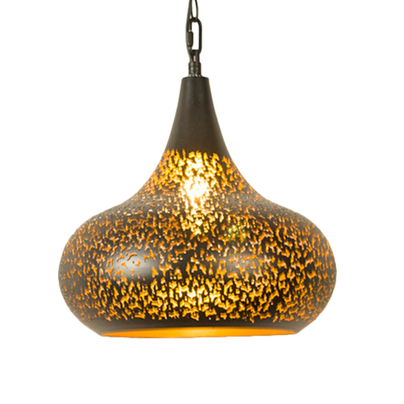 Láser cortada lámpara colgante Art Deco 1 Bulbo Metal Pendse Lighting Lighting en latón, 5.5 "/9.5"/10 "de ancho