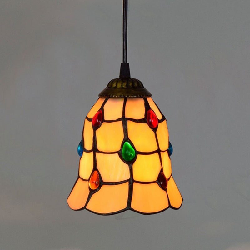 Gearceerde hangende hanglamp bevlekte kunstglas Tiffany-stijl ophanging hanglamp