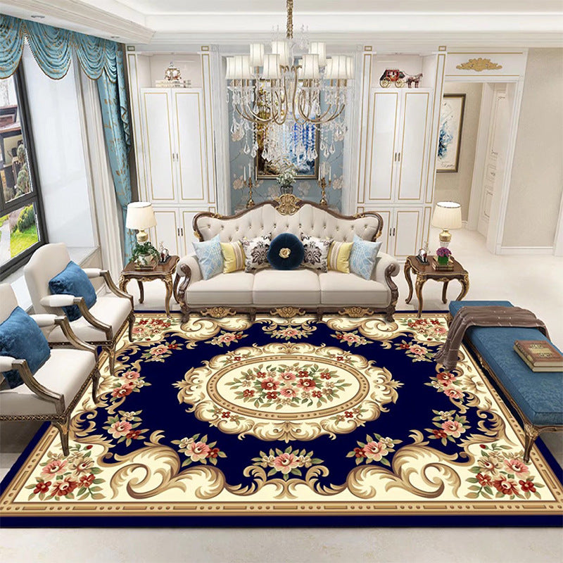 Tapis intérieur à imprimé floral du milieu du siècle