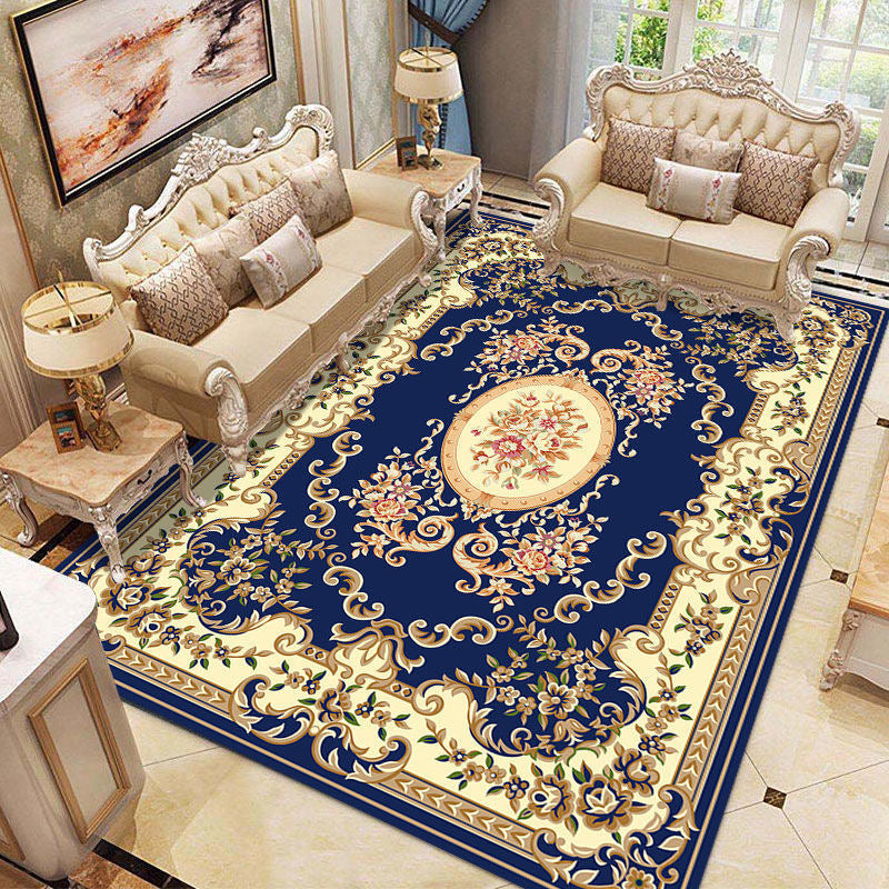 Tapis intérieur à imprimé floral du milieu du siècle