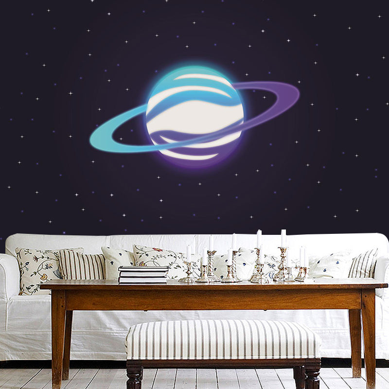 Modern Cosmic Planet Removable Wall Mural for Children's Bedroom, Water Resistant