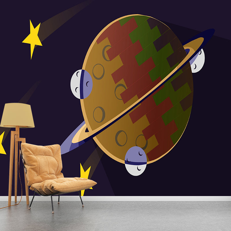 Cosmic Space Illustration Wall Mural for Home Children's Bedroom, Water Resistant