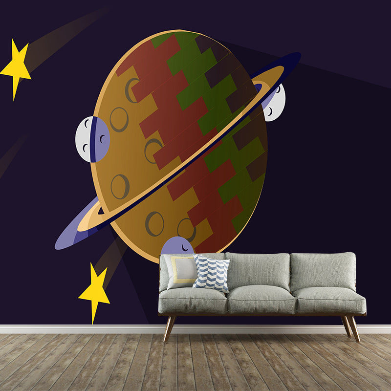 Cosmic Space Illustration Wall Mural for Home Children's Bedroom, Water Resistant