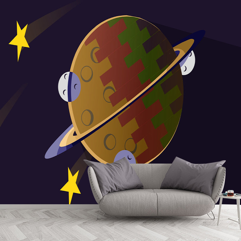 Cosmic Space Illustration Wall Mural for Home Children's Bedroom, Water Resistant