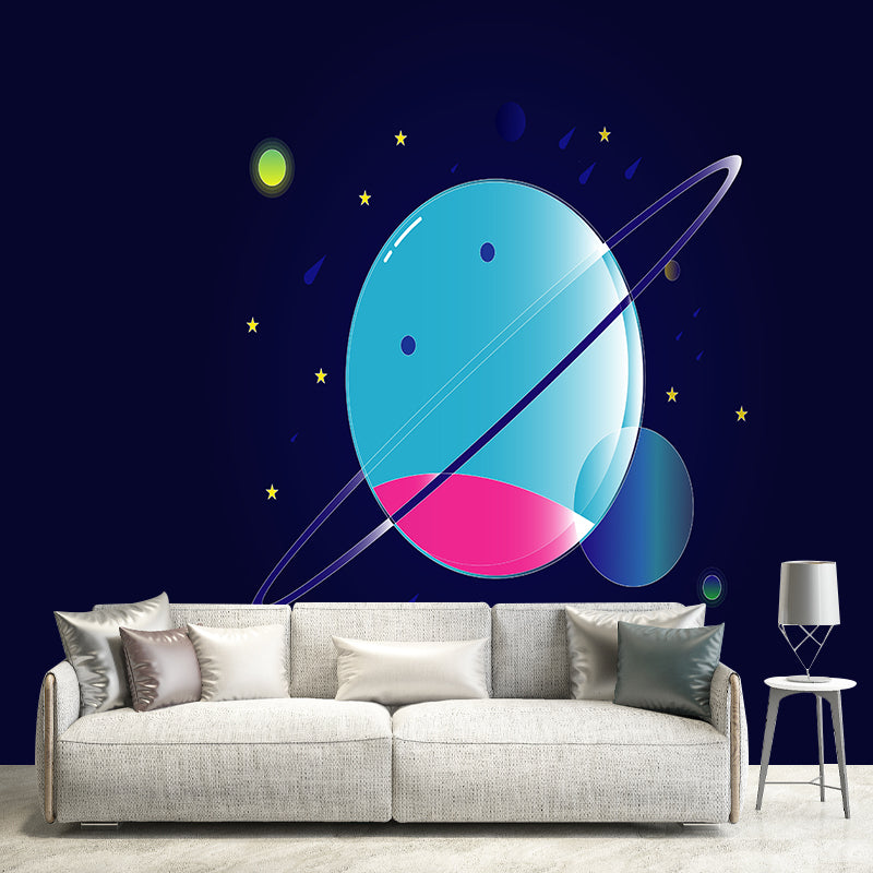 Cosmic Space Illustration Wall Mural for Home Children's Bedroom, Water Resistant