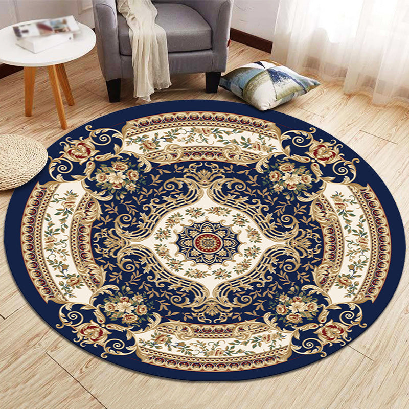 Tapis graphique traditionnel brun clair tapis de support sans glissement pour décoration intérieure