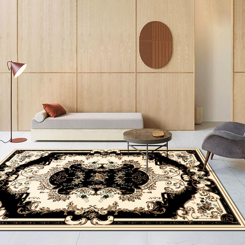 Traditioneller Medaillon -Druckteppich Polyester Teppichfleckfest -Resistant Area Teppich für die Heimdekoration