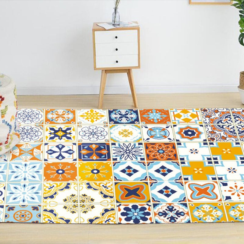 Morocco Geometric Pattern Rug Polyester Area Carpet Stain Resistant Rug for Home Decor
