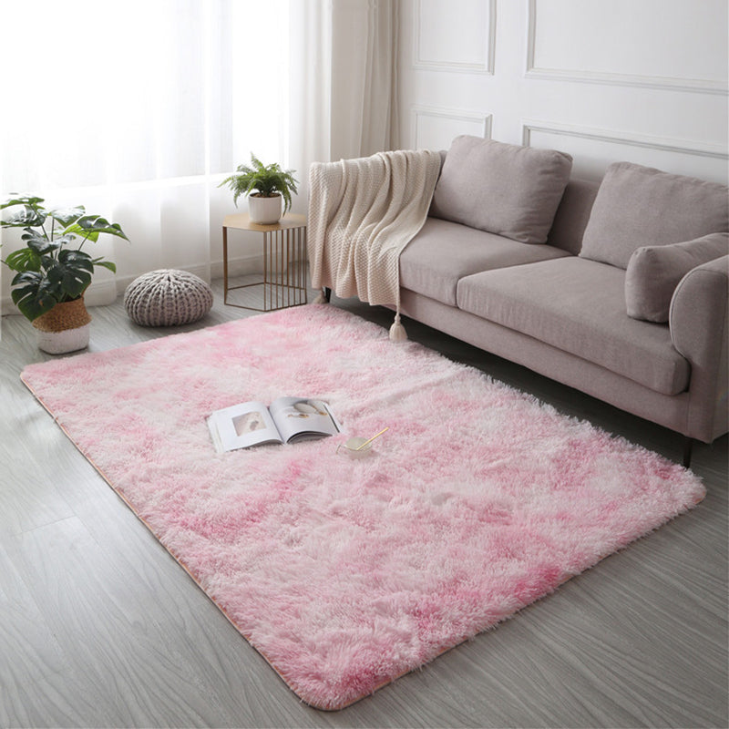 Modern Striped Rug Polyester Shag Indoor Carpet Non-Slip Backing Area Rug for Living Room